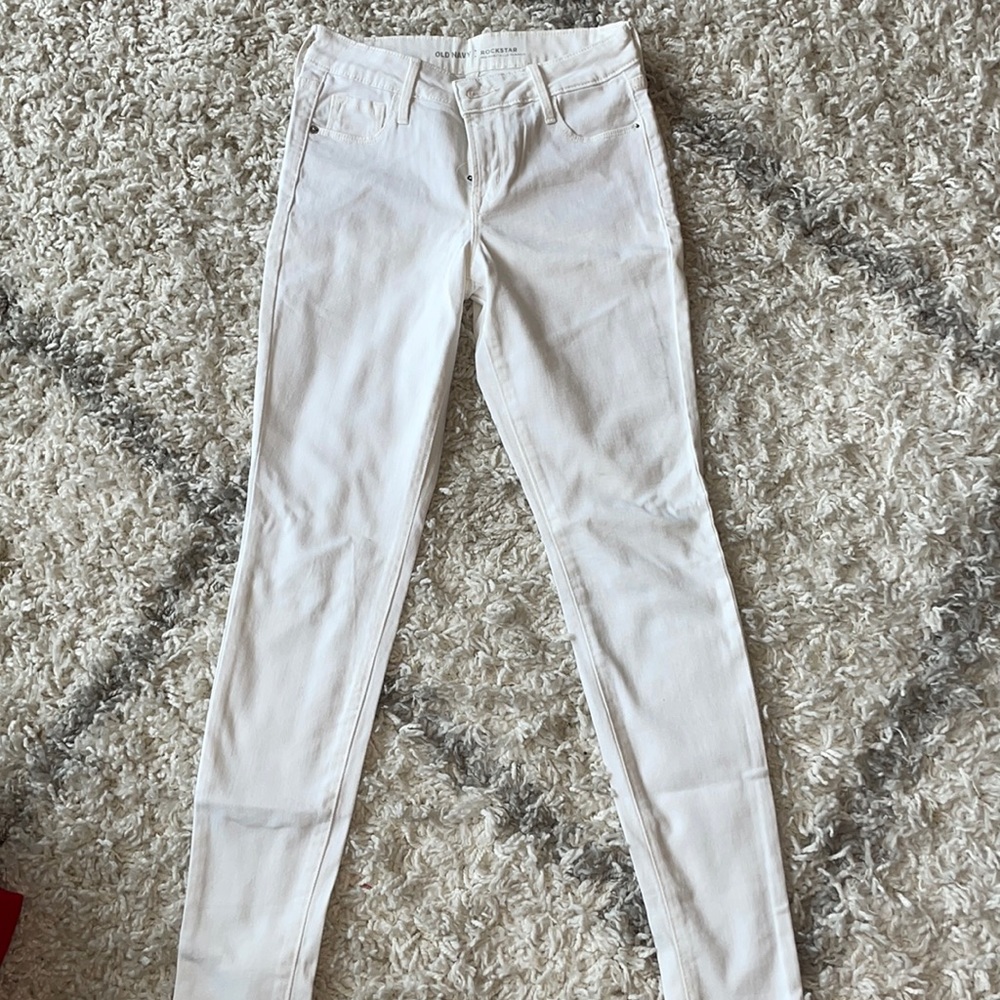 White old navy jeans, midrise